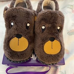 Pediped 18-24 months Boo Bear Brown Slippers.  New in box.